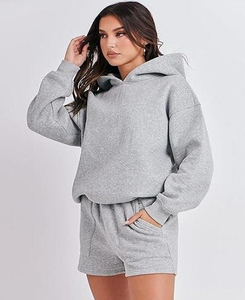 Women's Hoodie Shorts 2 Piece Short <b>Set</b> Matching <b>Sets</b> Cotton Women Jogger <b>Set</b> in Cheapest Price Breathable With Cheap Price OEM - Product Image 1