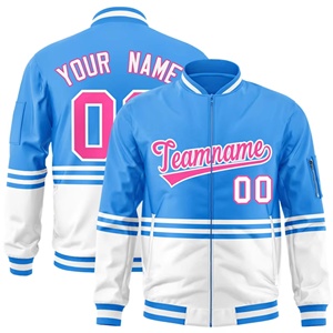 Chaqueta Varsity de hombre cómoda personalizable del fabricante de fábrica directa para invierno Diseño de béisbol informal Patrón de letras - Product Image 3