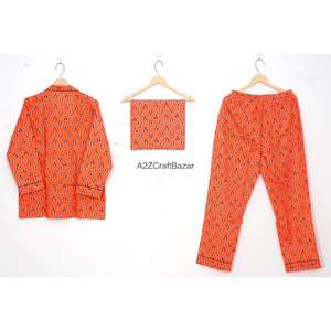 Conjunto de Pijama de Algodón 100% para Mujer, Ideal para Fiestas, Manga Larga, Estampado Floral, Ropa de Dormir Cómoda para Toda Temporada - Product Image 4