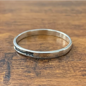 Minimalist Arrow Pattern <b>Stack</b> <b>Ring</b> in Sterling <b>Silver</b> Simple Design Jewelry for Everyday Wear Collections - Product Image 2