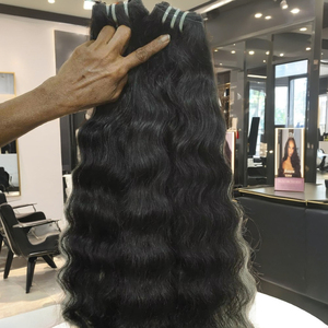 Vente en gros Extensions de cheveux humains indiens à cuticule alignée 100% vierge Faisceaux de style Yaki de vendeurs indiens de l'Inde - Product Image 1