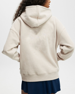 Sudadera con Capucha Extra Grande Personalizada para Mujer, Corte Holgado, 100% Algodón Felpa, Hombros Caídos, Estilo Urbano Ecológico para Invierno - Product Image 6