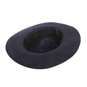Chapeau de cowboy unisexe en laine rayée bleu marine, à large bord, style décontracté, pour adulte, plage, 56-58CM, toutes saisons, modèle 2026 - Product Image 1
