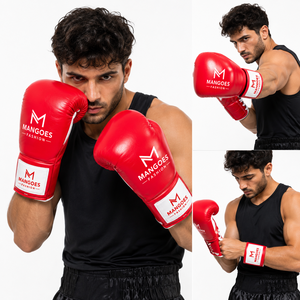 Gants de boxe en dentelle de qualité supérieure, logo personnalisé, équipement d'entraînement, gants en cuir haute performance, service de fabrication OEM ODM - Product Image 2