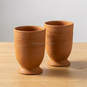 Verres Kulhad en terre cuite rustique, verres à boisson traditionnels indiens en argile, ensemble de vaisselle en terre cuite faite à la main pour le thé, le café - Product Image 6
