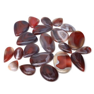 Pierres précieuses d'agate rouge naturelle du Botswana, prix d'usine en gros, pierres brutes pour la fabrication de bijoux, cabochons 20-35 mm - Product Image 6