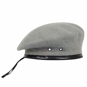 100% Wool <b>Beret</b> Factory Wholesale WoolBeret Badges OEM <b>Beret</b> with Star Silver Gold Wire Embroidered Wool <b>Beret</b> - Product Image 2