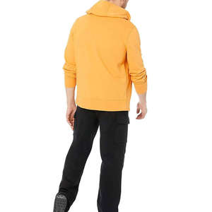 <b>Men</b> Hooded <b>Zip</b>-<b>Up</b> Sweatshirt Solid Gray Cotton <b>Fleece</b> Eco-Friendly Letter Print Pocket Casual Regular Fit Knitted 280g Winter - Product Image 2