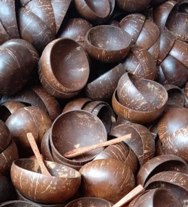 Eco Friendly <b>Coconut</b> <b>Shell</b> Bowl for Ice Cream Dessert and Restaurant Use - Product Image 2