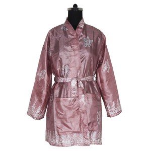 KS001 Kimono vintage en soie à manches courtes, robe courte bohème, robe de demoiselle d'honneur vintage - Product Image 1