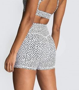 Ensemble de yoga sans couture pour femmes, haut à manches courtes imprimé à pois avec leggings taille haute, vêtements de sport deux pièces, ensembles de fitness pour la salle de sport - Product Image 4