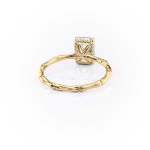 Elegant <b>Stack</b> Style Elongated Moissanite Diamond Dainty Knotted Link <b>Sterling</b> <b>Silver</b> Promise <b>Ring</b> - Product Image 6