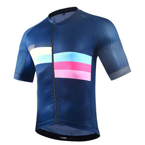 Manga de poliéster tejida sublimada personalizada 2025 con logo en blanco para camiseta de ciclismo de hombre, servicio OEM personalizado - Product Image 1