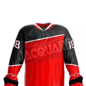 Tenues de hockey sur glace personnalisées de qualité supérieure pour équipes sportives, séchage rapide, antibactériennes, respirantes, 100 % polyester, fabriquées au Pakistan. - Product Image 3
