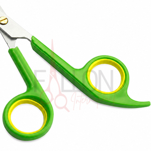 Professional Hair Scissors Stainless Steel Sharp Blade Green Plastic <b>Handle</b> Right Handed Salon <b>Shears</b> - Product Image 4