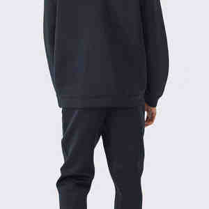 Expédition rapide Survêtement lourd pour homme uni 100% coton ajusté avec logo personnalisé Survêtement à manches longues - Product Image 4