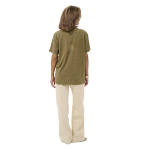 T-shirt d'été de luxe pour femme, personnalisé, 180 g/m², 100 % coton, vintage, délavé à l'acide, délavé à la pierre, col contrastant, écologique et respirant - Product Image 2