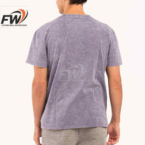 T-shirt Homme Lavé à l'Acide Très Vendu, Respirant, Style Urbain, 100% Coton Tricoté Léger - Product Image 3