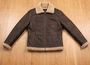 Men's Real <b>Sheepskin</b> Leather Vintage Style Breathable Eco-Friendly Winter Bomber <b>Jacket</b> with Fake Fur Lining - Product Image 2