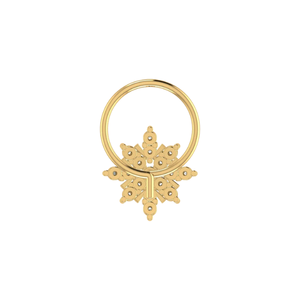 AJRETAIL Clou de nez ethnique en or 14K avec diamant de 0,08 carat, couleur HI, clarté VS-SI, bijou de piercing fin et brillant - Product Image 5