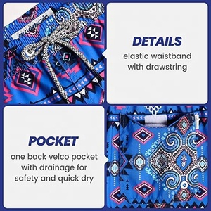 Maillot de bain de plage court pour hommes de haute qualité Maillot de bain imprimé à séchage rapide avec short de bain à motif solide pour la natation - Product Image 4