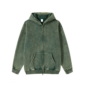 Wholesale College Style <b>Zip</b> Hoodie Premium Campus Wear Hoodie Men OEM Custom Production - Product Image 1