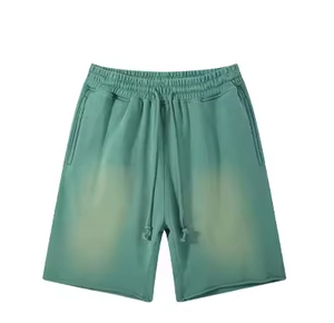 Pantalones Cortos de Hombre con Efecto Degradado y Lavado Ácido, Estilo Vintage, con Cordón y Bolsillos, de Felpa Francesa, para Verano 2026 - ¡Gran Venta! - Product Image 1