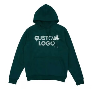 Sweat à capuche court pour homme, coupe classique, avec fermeture éclair ornée de strass, style streetwear décontracté, en polaire respirant, pour l'hiver, service OEM - Product Image 2