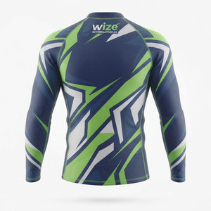 Digital Print Breathable Quick Dry Full Sleeve <b>Men's</b> Rash Guard Premium Quality Hot Selling BJJ MMA <b>Compression</b> <b>Shirts</b> Seamless - Product Image 2