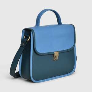 Sac à main en cuir véritable pour femme BS INTERNATIONAL, pochette zippée, motif échecs, imperméable et thermique, 1L, vente en gros - Product Image 4