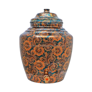 Réservoir distributeur d'eau en cuivre Offre Spéciale de la meilleure qualité avec un design imprimé floral classique Taille et forme personnalisées Distributeur d'eau - Product Image 5