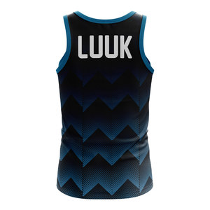 Luuk International Men's <b>Black</b> Pink Geometric Print Sleeveless Tank Top Quick Dry Sporty Fitness Workout <b>Vest</b> O Neck <b>Knitted</b> Top - Product Image 5