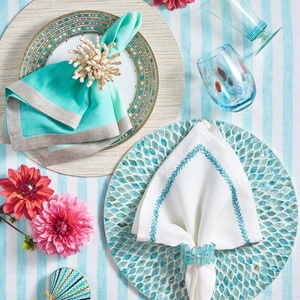 Manteles Individuales planos de concha de perla madre antigua, Decoración de mesa para fiesta hecha a mano en Vietnam, superventas - Product Image 2