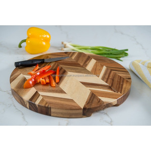 Planche à découper en bois d'acacia pour la maison et la cuisine, idéale pour les légumes, la viande et les fruits, accessoire portable pour le camping en extérieur - Product Image 6