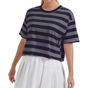 Camiseta de Algodón de Alta Calidad para Mujer, Diseño Personalizado, Estampado Sólido a la Moda, Manga Corta, Corte Regular, Camiseta Corta Personalizada para Mujer - Product Image 1