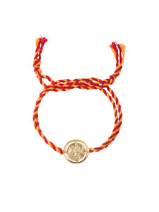 Traditional Gold Coin Designer Rakhi Handmade Adjustable <b>Thread</b> Jewelry Perfect Raksha Bandhan Gift for Siblings - Product Image 4