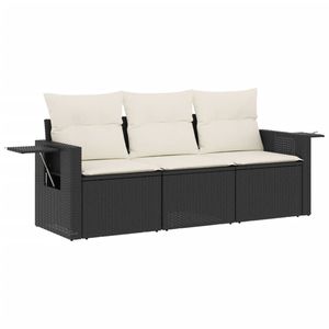 Set di Divani da Giardino Modulari Medi in Rattan PE Nero - Product Image 2