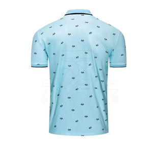 Chemises polo pour hommes personnalisées imprimées en sublimation, directement de l'usine, avec tissu respirant pour les événements sportifs. - Product Image 2