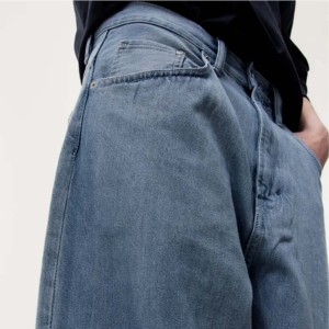 Jeans de Mezclilla para Hombre, Corte Recto, Cintura Alta, Ajuste Holgado, Estilo Casual de Primavera, Lavado a la Piedra - Product Image 2