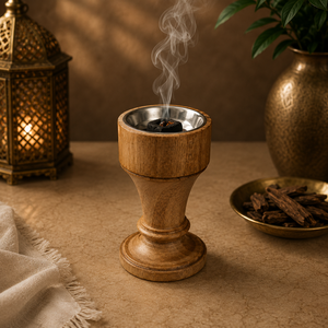 Trending Natural Wooden Bakhoor Burner Incense Holder Oud Mabkhara Charcoal Censer Arabic Home Fragrance Decor Ramadan <b>Eid</b> <b>Gift</b> - Product Image 4