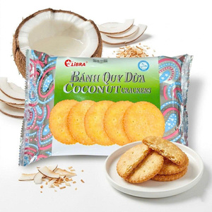 Premium Coconut Crackers Round Crispy Sweet Snack 160g ODM Private Label Export - Product Image 1