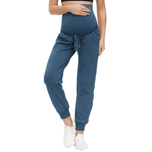 Pantalones Deportivos Casuales de Buena Calidad OEM, Corte Holgado, Lisos, para Mujeres Embarazadas, Leggings Transpirables para Embarazo - Product Image 1