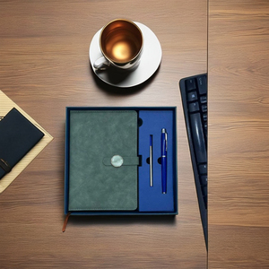 Cao cấp cá nhân bìa cứng da máy tính xách tay thiết lập hoàn hảo ràng buộc văn phòng phẩm quà tặng với bút cho các sự kiện của công ty khuyến mãi - Product Image 4