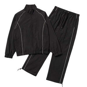 Mens Athletic Windbreaker Set <b>Jacket</b> and Pants Breathable Lightweight Tracksuit for Gym Workout Running and Sports - Product Image 1