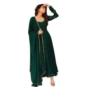 Best Selling Traditional Indian Style Georgette Anarkali Long Gown With Designer Dupatta for Women Party Wear Beautiful <b>Dress</b> - Product Image 1