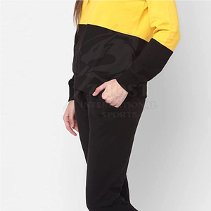 Ensemble de survêtement pour femme, écologique, respirant, à séchage rapide, doublé en polaire, à capuche, manches longues, pantalon de jogging, hiver, décontracté, personnalisé - Product Image 2