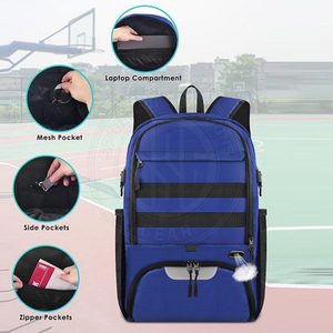 Sacs de football en tissu résistant à l'eau avec fermeture éclair sécurisée et intérieur spacieux - Product Image 4