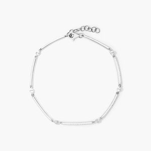 Women's Luxury Bar Diamond <b>Bracelet</b> with Natural Round Brilliant Cut Filled Diamonds in White <b>Gold</b> - Product Image 4