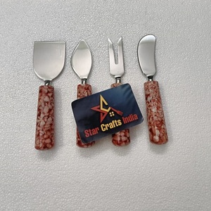 Eco Friendly Hot Selling <b>Cheese</b> <b>Set</b> Stainless Steel With Resin Stone Handle <b>Cheese</b> Slicer Cutter Knife <b>Set</b> At Affordable Price - Product Image 1