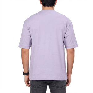 เสื้อยืดคอกลมผู้ชาย ดีไซน์สั่งทำได้ ทันสมัย สีพื้น ทรงโอเวอร์ไซส์ แขนสั้น ทรงเข้ารูป ใส่สบายสำหรับฤดูร้อน - Product Image 4